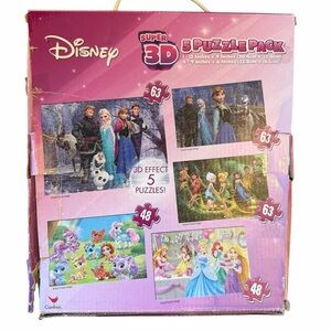 Disney Super 3D Lenticular 5 Puzzle Pack